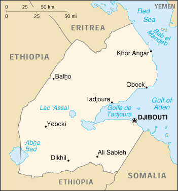 Djibouti CIA Map