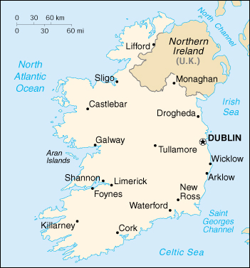 Ireland CIA Map