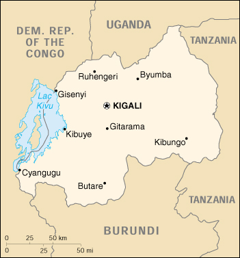 Rwanda CIA Map