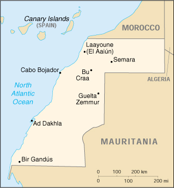 Western Sahara CIA Map