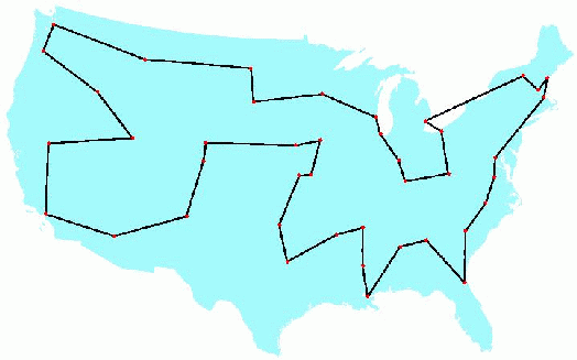 Dantzig, Fulkerson, and Johnson's optimal tour