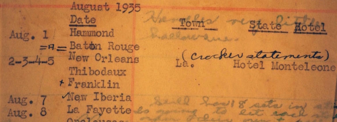 Silverware Salesman Tour