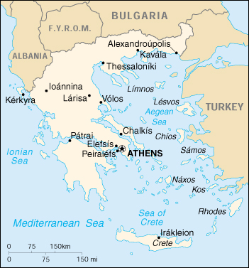 Greece CIA Map