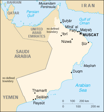Oman CIA Map