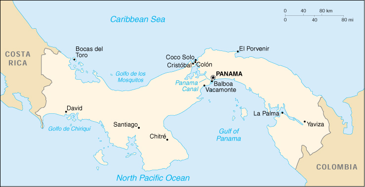 Panama CIA Map
