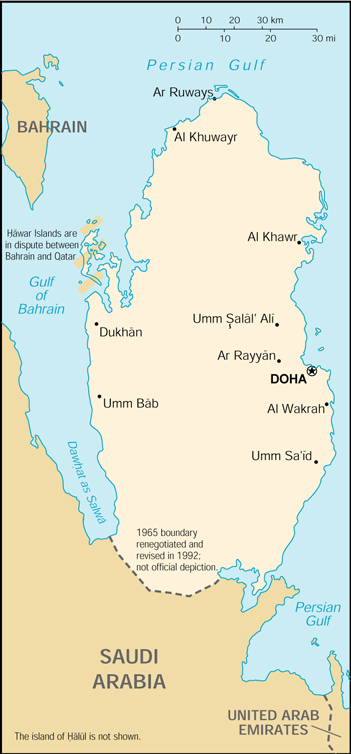 Qatar CIA Map