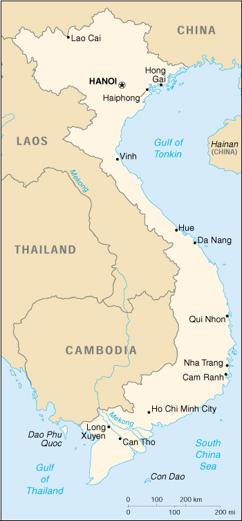 Vietnam CIA Map