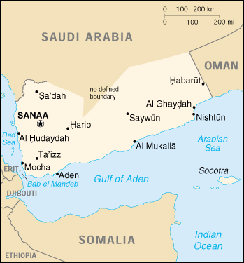 Yemen CIA Map