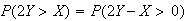 $P(2Y>X)=P(2Y-X>0)$