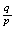 $\frac{q}{p}$