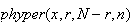 $phyper(x,r,N-r,n)$