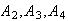 $A_{2},A_{3},A_{4}$