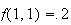 $f(1,1)=.2$