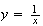 $y=\frac{1}{x}$