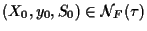 $(X_0,y_0,S_0) \in {\cal N}_F(\tau)$