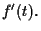 $f^\prime (t).$