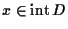 $x \in {\rm int\,}D$