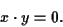\begin{displaymath}x \cdot y = 0. \end{displaymath}