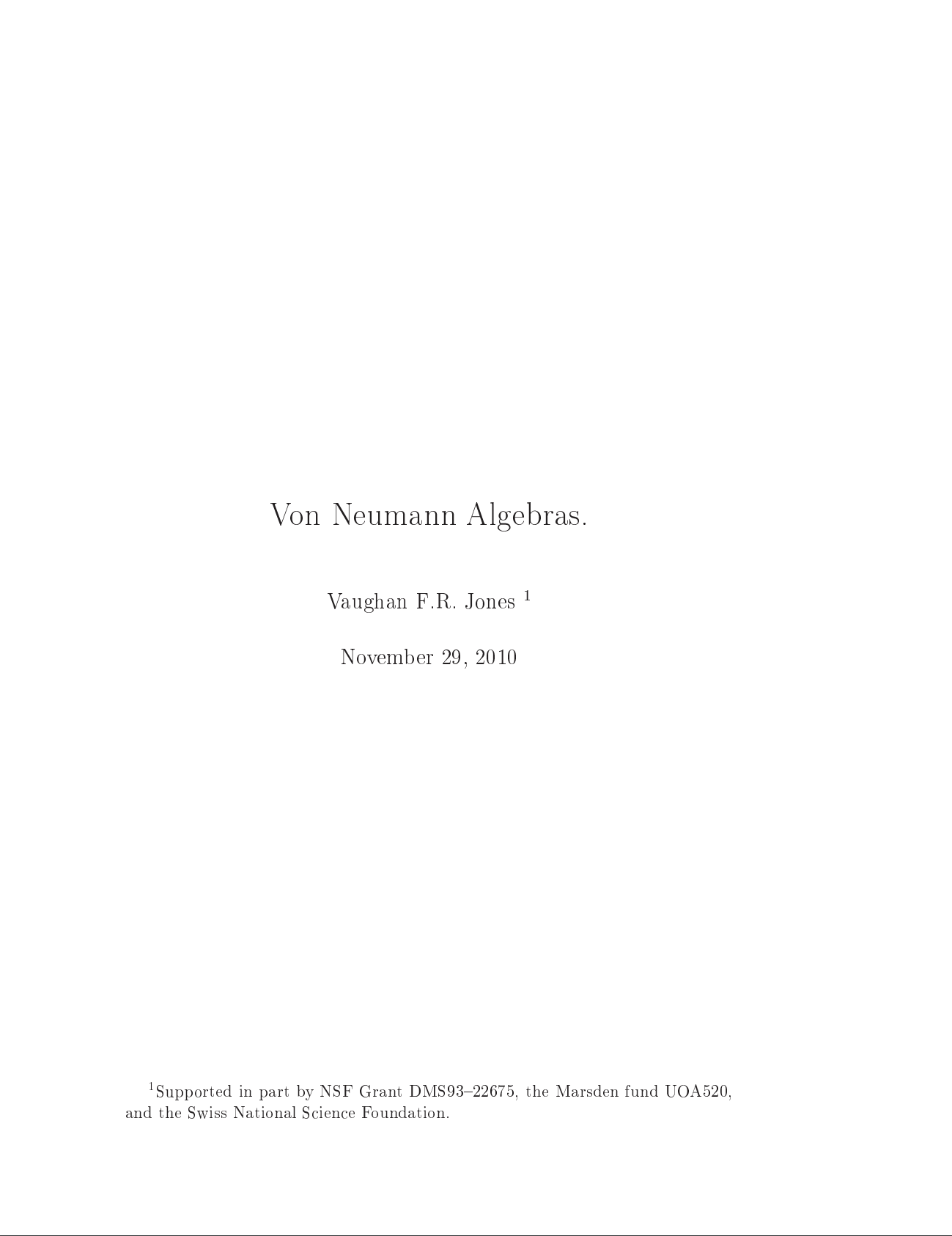 Jones Von Neumann