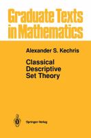 Kechris Descriptive Set Theory