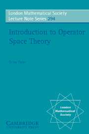 Pisier Operator Space Theory