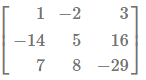 Imagine a nicely aligned 3x3 matrix